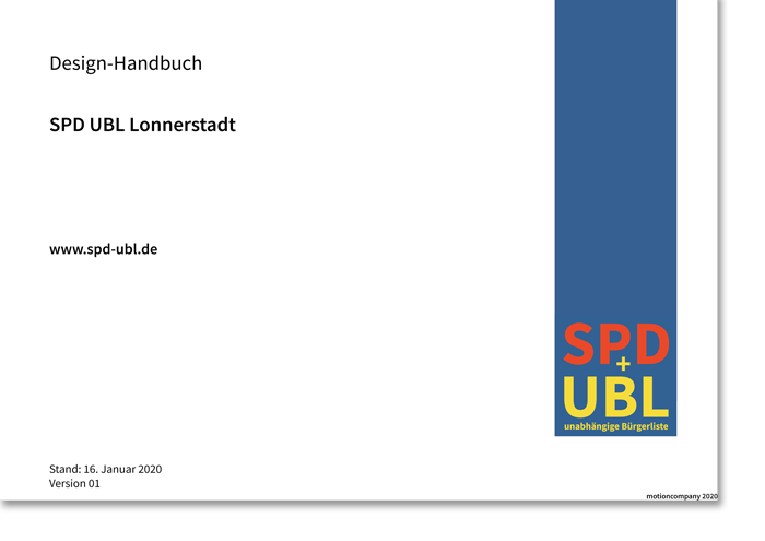 Designhandbuch für LogosSPD + UBL Lonnerstadt Wählergemeinschaft